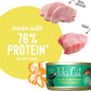 Tiki Cat Luau Shredded Meat, Ahi Tuna & Chicken Recipe in Chicken Consumme, Grain-Free Balanced Nutrition Wet Canned Cat Food, for All Life Stages, 2.8 Oz. Cans (Pack of 12)