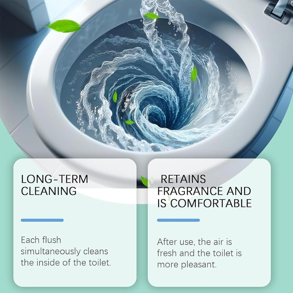 Krazy Clean Toilet Cleaner, Krazy Klean Pro Toilet Cleaner 10 Year Toilets Cleane, Automatic Long-Lasting Cleane Fresh Scent, Crazy Toilets Water Treatment Gel Kit, No Scrubbing Required(3Pcs)