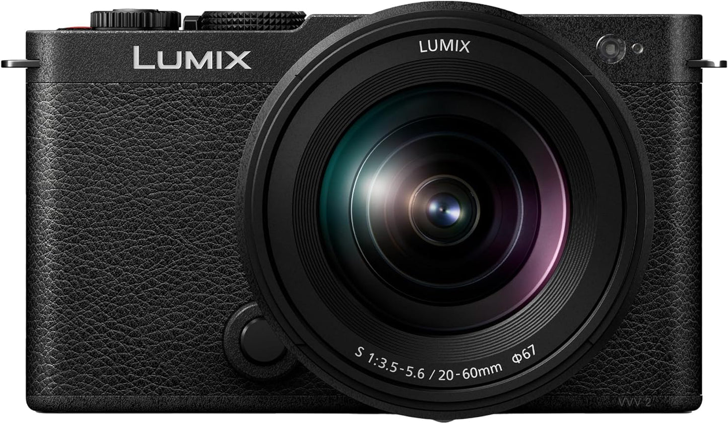 LUMIX S9 Full Frame Camera with 20-60Mm F3.5-5.6 L Mount Lens, Compact Mirrorless Camera for Content Creators with Real Time LUT, Open Gate and Easy Sharing of Photos & Video – DC-S9KK (BLACK)