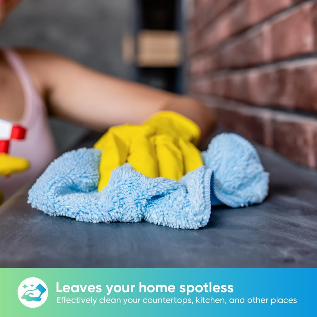 Microfiber Cleaning Cloth 12 Pack, Blue Premium Microfiber Towels for Cars, Lint Free, Scratch-Free, Highly Absorbent, Reusable Cleaning Rags for Car, Household, Kitchen, 11.5"X11.5"