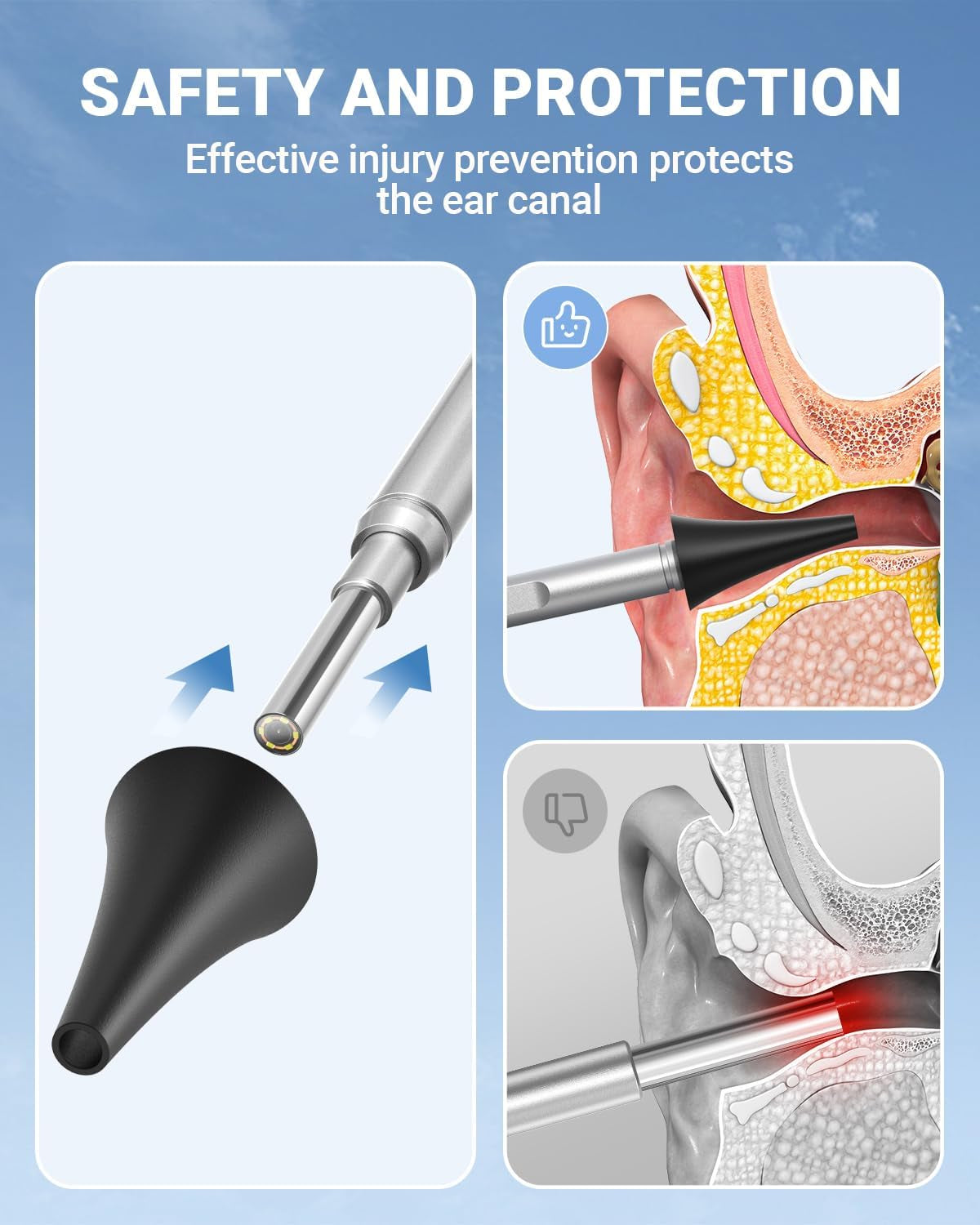 Otoscope Ear Camera with 4.5" IPS Screen, 1920X1080 FHD Smart Visual Ear Wax Removal Tool Camera Kit, 32GB Card Ear Scope Otoscope with Light, Plug & Play at Home Ear Infection Detector