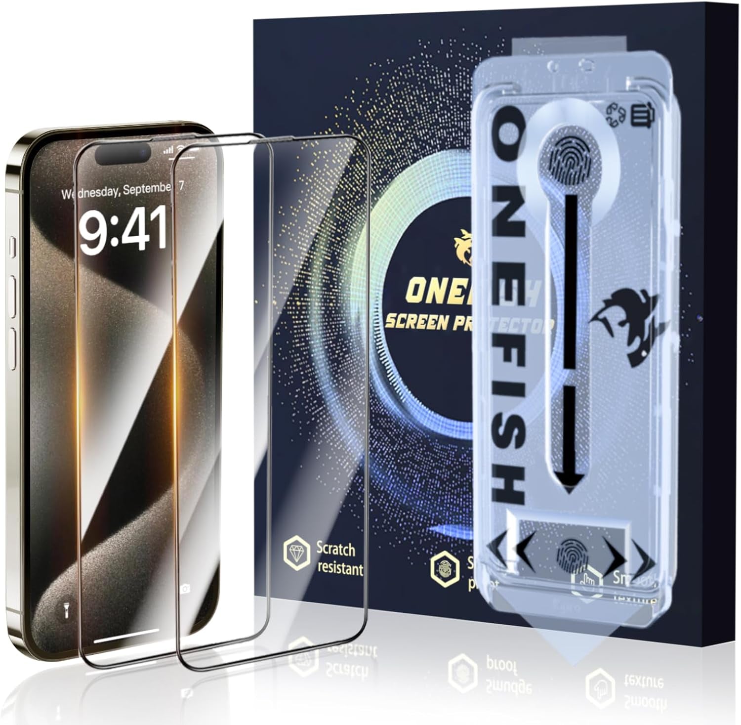 Full Edge Coverage Tempered Glass Screen Protector for Iphone 16 Pro Max 6.9 Inch, 2 Pack Edge Reinforcement, Self-Aligning Installation, Case Friendly HD Screen Protectors