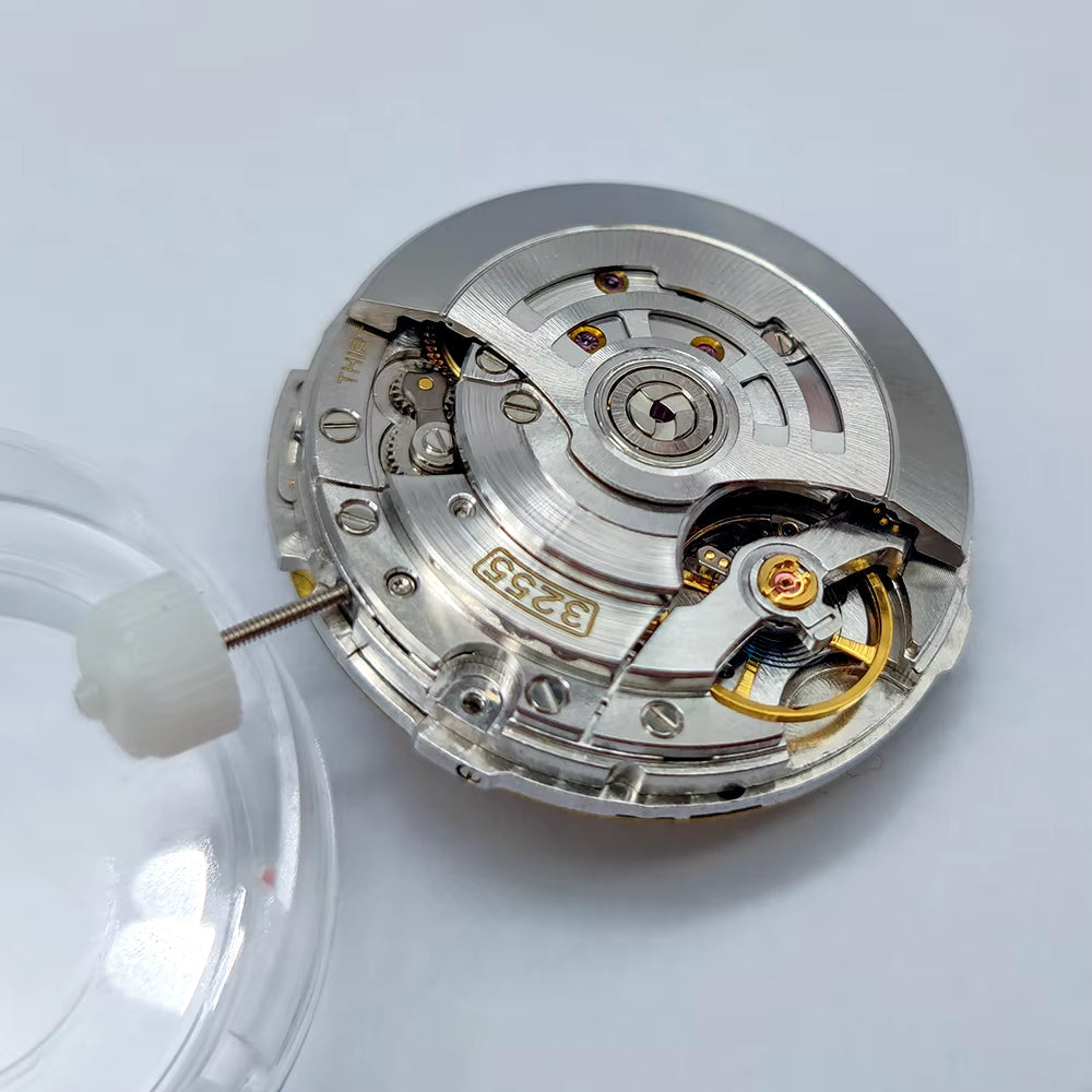 High Quality 3255 Movement Dual Calendar Shanghai 3255 Automatic Mechanical Movement 31 Jewels Blue Balance Wheel Watch Movement