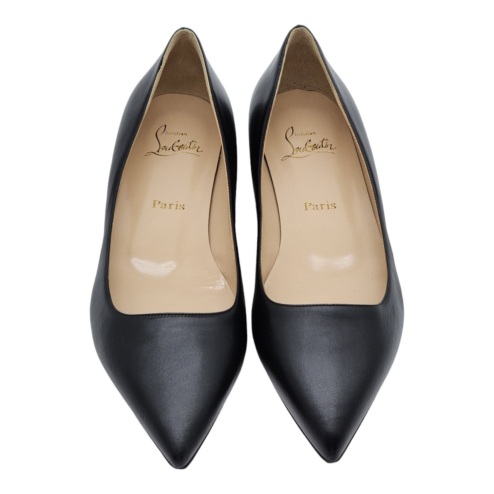 Christian Louboutin Ballalla Leather Ballet Flats Shoes in Black 39 9US $745