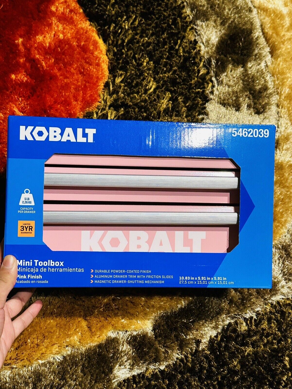 Kobalt Mini 2 Drawer Steel Tool Box Pink (54422) | 25Th Anniversary Fast Ship💖