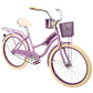 24" Nel Lusso Girls' Cruiser Bike, Purple Satin, Age 12+ Years