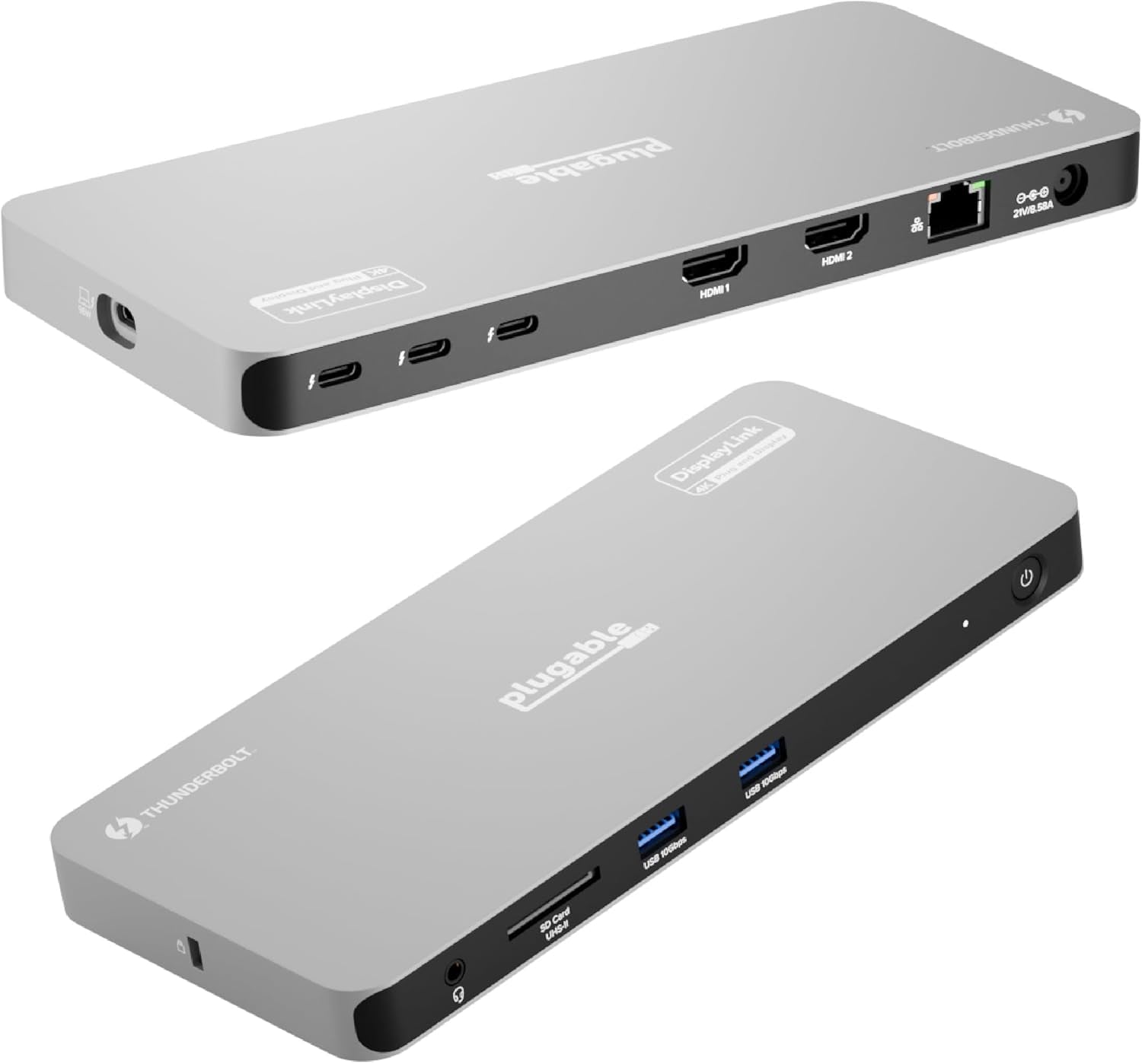 Thunderbolt 4 Dock for Quad Monitors 100W, Thunderbolt Docking Station Connects up to Four 4K Monitors for Windows and Mac Laptops, 2X HDMI, 4X Thunderbolt 4/USB C, Driver Required TBT-6950PD