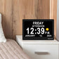 【Newest Dementia Clock Large Digital Clock for Seniors, Calendar Clock Large Display with Custom Alarms,Wall Clock with Day & Date, Alarm Clock,Desk Clock (10 Inch Black)