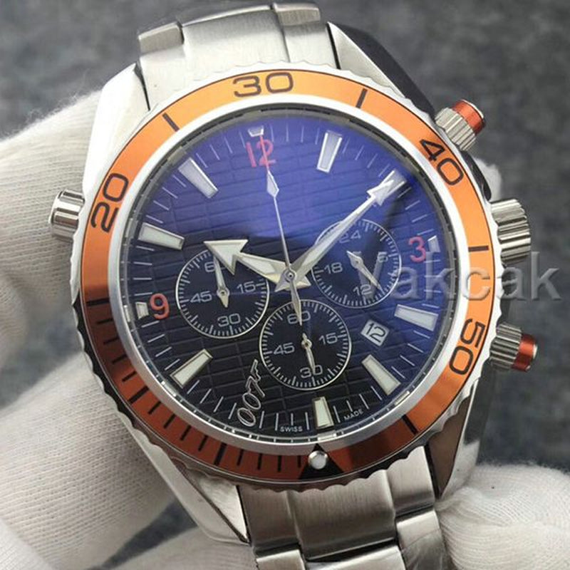 Luxury Men Japanese Quartz Movement Chronograph Stop Watch Fashion Stainless Steel Mens Ceramic Beze Self-Wind Watches New Professional High Quality Aaa