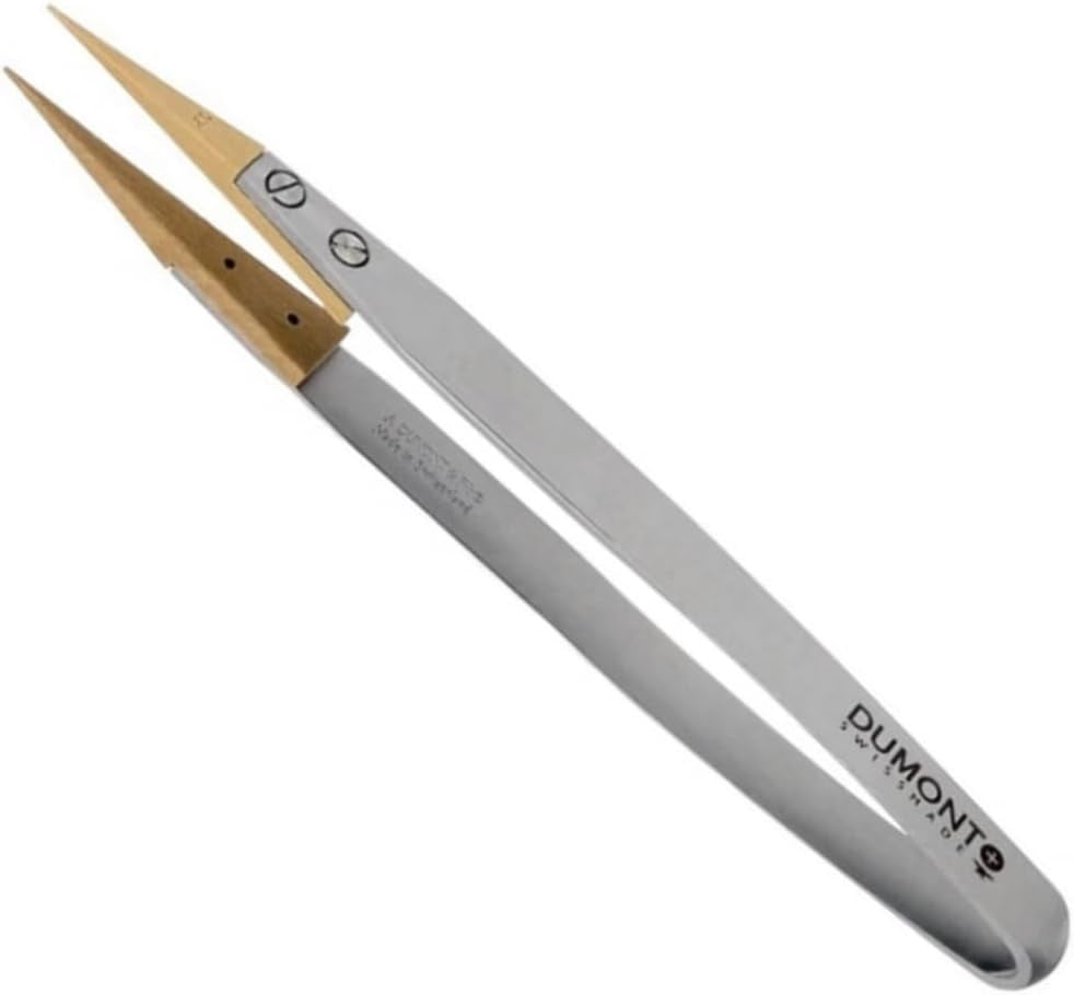 Dumont Dumoxel Tweezer 159 with Wooden Tips for Scratch-Sensitive Components 110 Mm Watchmaker