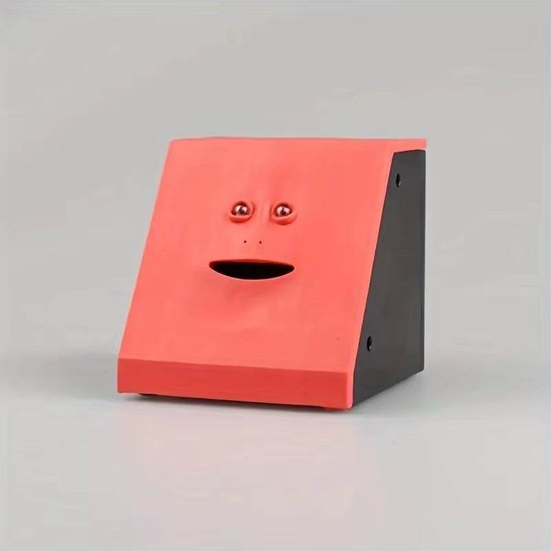 1PC Plastic Face Bank Human Face Smart Sensor Piggy Bank Electric Coin Can Eat Money Face Piggy Bank Store Coins