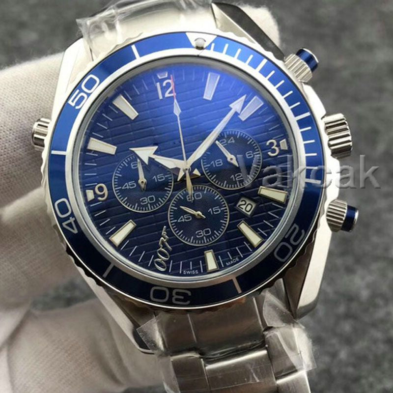 Luxury Men Japanese Quartz Movement Chronograph Stop Watch Fashion Stainless Steel Mens Ceramic Beze Self-Wind Watches New Professional High Quality Aaa