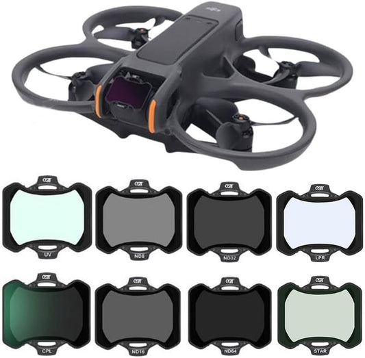 Lens Filter/Filter Set for DJI Avata 2 Drone Waterproof, Uv-Blocking Multi-Layer Coated HD Neutral Density Filter (UV/CPL/ND8/ND16/ND32/ND64/STAR/NIGHT)