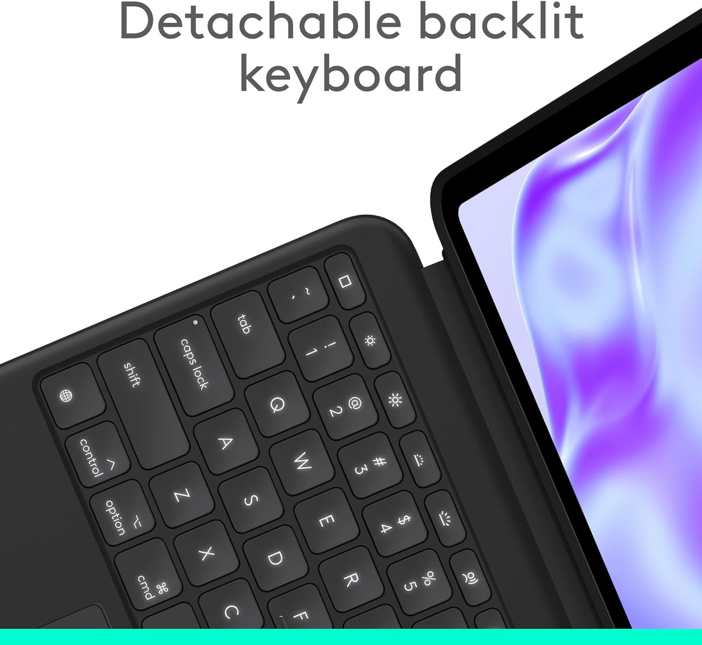 Combo Touch Ipad Pro 13-Inch (M4)(2024) Keyboard Case - Detachable Backlit Keyboard with Kickstand, Comfortable Typing, Multi-Use Mode - Midnight Black