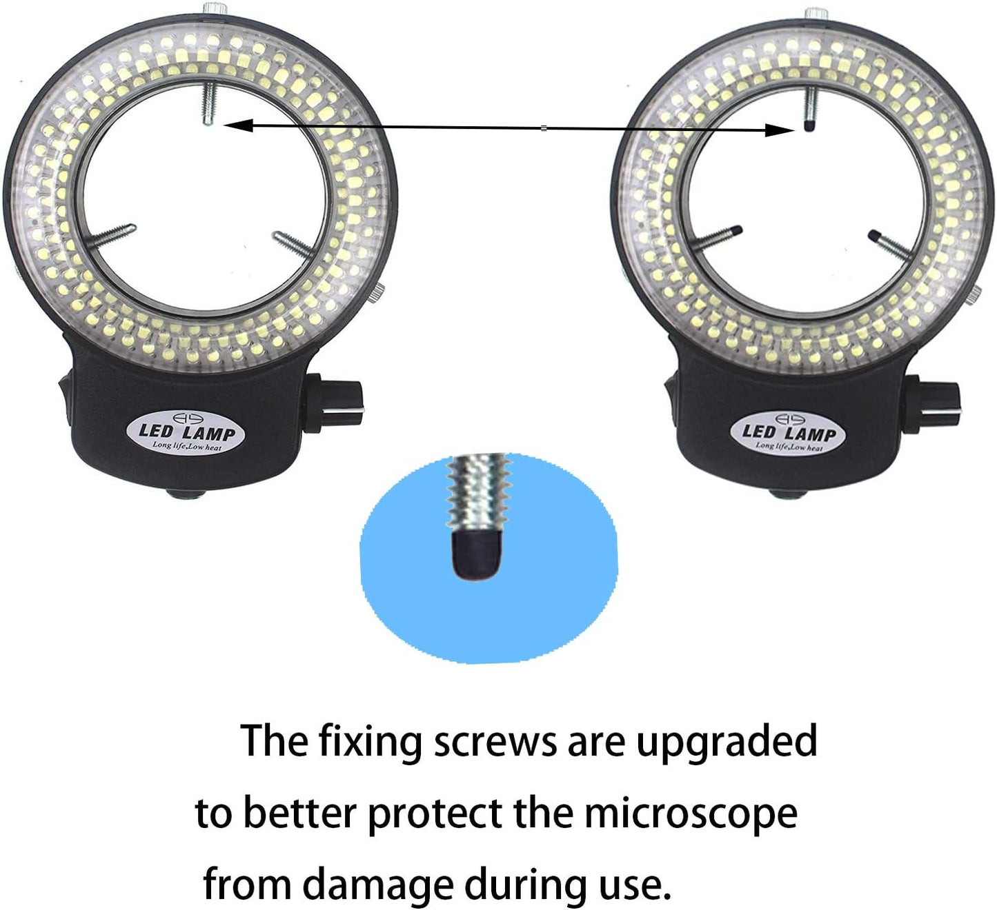 LED-144-ZK Black Adjustable 144 LED Ring Light Illuminator for Stereo Microscope (144 LED Ring Light)