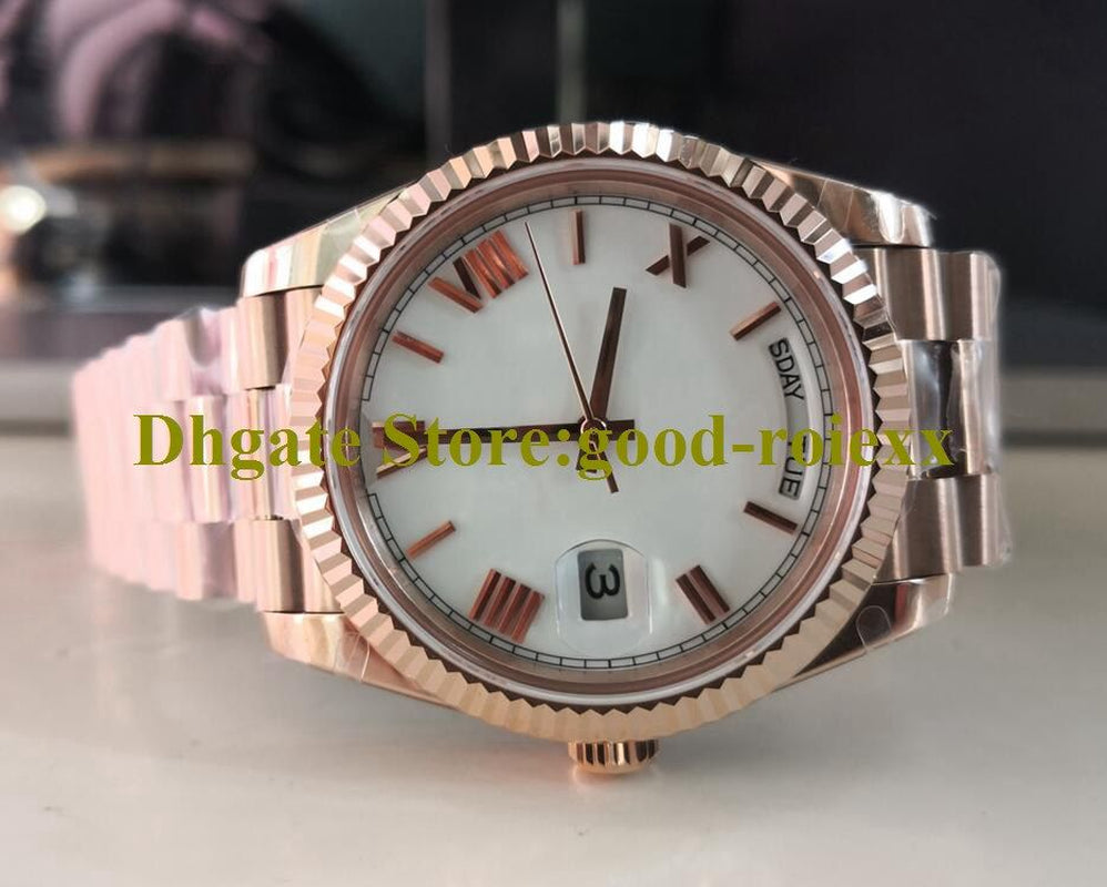 7 Colour Mens Watches Men Watch Bpf Green Brown Champagne White Automatic 2813 Movement BP Everose Time Day Date Rose Gold Crystal Chocolate Factory Wristwatches