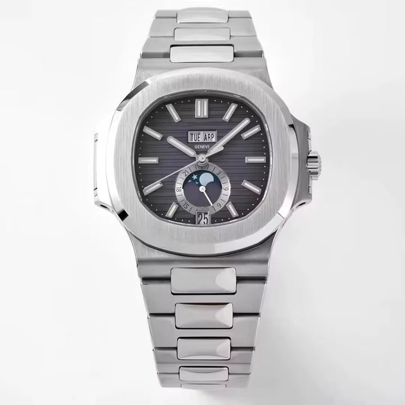 Luxury 40.5Mm Mechanical Watch Top Quality Stainless Steel PPF Factory 5726 ETA 324 Movement PP Moon Phase Watch