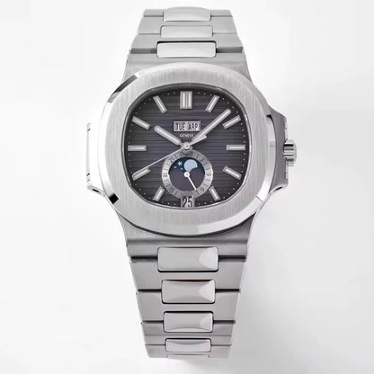 Luxury 40.5Mm Mechanical Watch Top Quality Stainless Steel PPF Factory 5726 ETA 324 Movement PP Moon Phase Watch