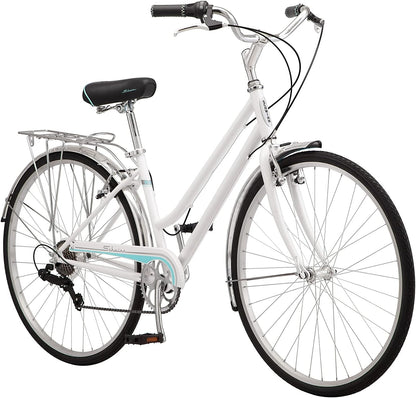 Wayfarer Hybrid Bike, 700C Mens and Womens Bike, 7-Speed Hybrid Bicycle, Retro Steel Frame, Front and Rear Linear Pull Brakes, Fenders, Cargo Space, Adult Bicycle