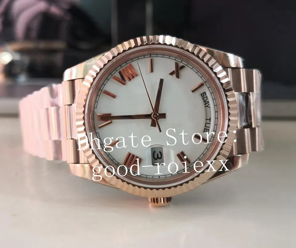 7 Colour Mens Watches Men Watch Bpf Green Brown Champagne White Automatic 2813 Movement BP Everose Time Day Date Rose Gold Crystal Chocolate Factory Wristwatches