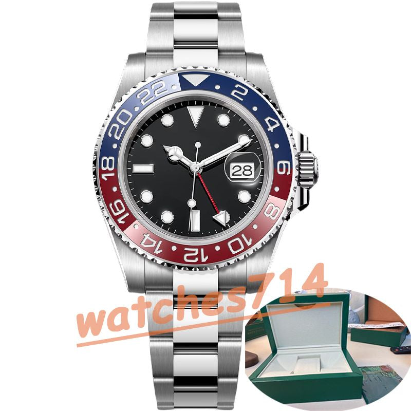 Mens Watch High Quality Luxury Watch 904L Clean Factory Top 3285 Watch Automatic Mechanical Movement 1:1 Ceramic Circle Gmt Standard Time 40Mm Water Proof Witn Box