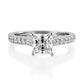 1 1/4 CT Diamond Engagement Ring Princess Cut H/SI2 14K White Gold Size 6