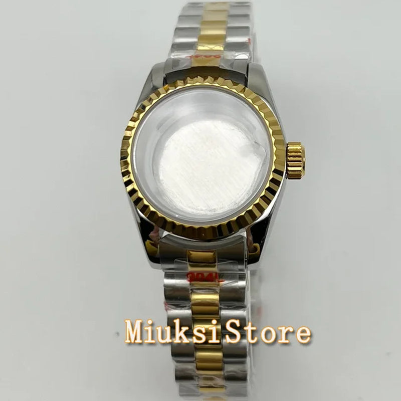 26Mm NH05 Watch Case Silver Gold Sapphire Glass Stainless Steel Fit NH05 NH06 NH05A NH06A Automatic Movement Watch Parts