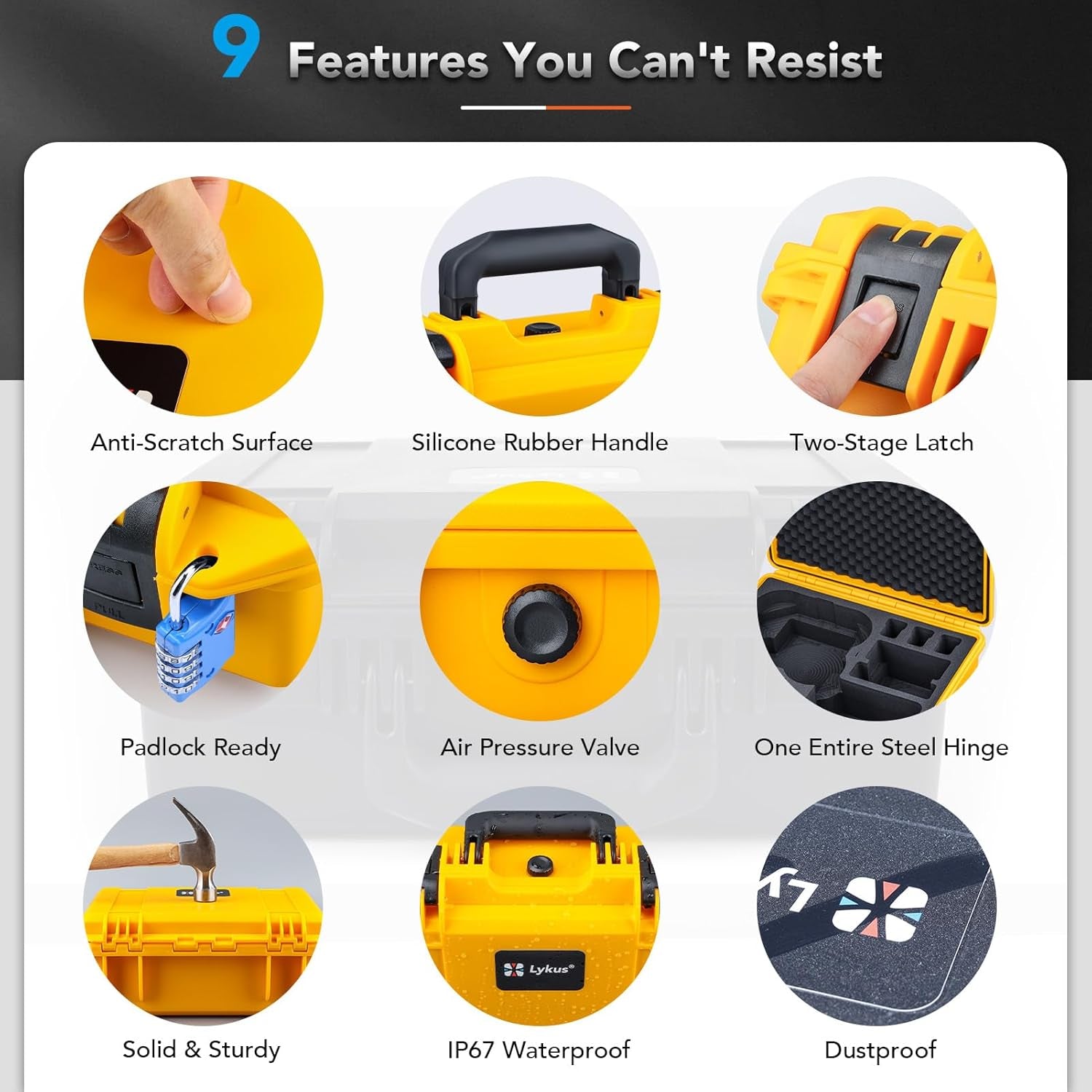 Titan AT200 Waterproof Hard Case for DJI Avata 2,Goggles 3,RC Motion 3,FPV Remote Controller 3, Support up to 7 Batteries [CASE ONLY]