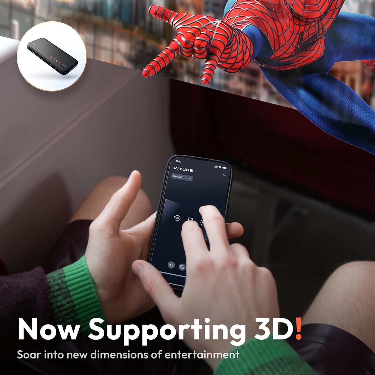 Pro Mobile Dock Compatible with Playstation, Co-Op Stream & Play, Supports 2D/3D Content, Fits Switch, Handheld Gaming Consoles, Fire TV, HDMI Devices, for USB-C Display & XR/AR Glasses