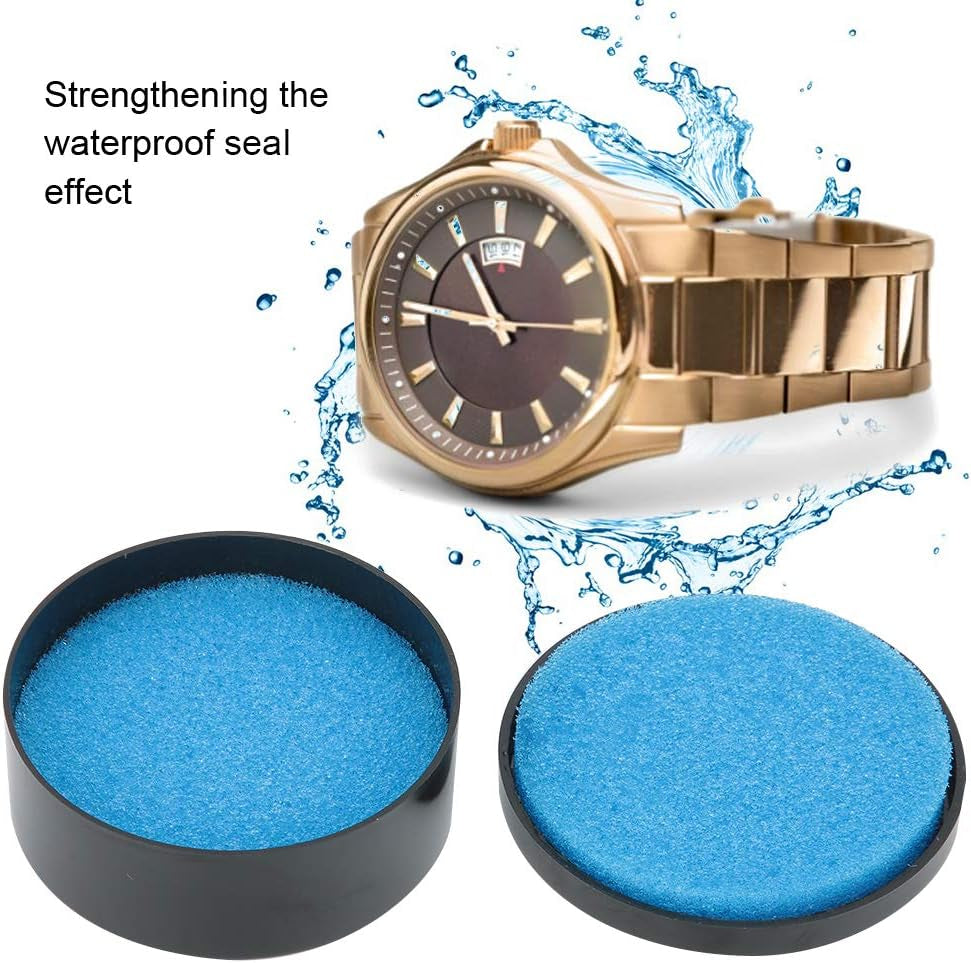 Waterproof Watch Gasket Paste, Professional Watch Repair Sealing Grease Lubricator Silicone Sealant Box O Ring Pocket Clock Lubricant Diver Watchmakers Repairing Maintenance Sealer Lube Tools