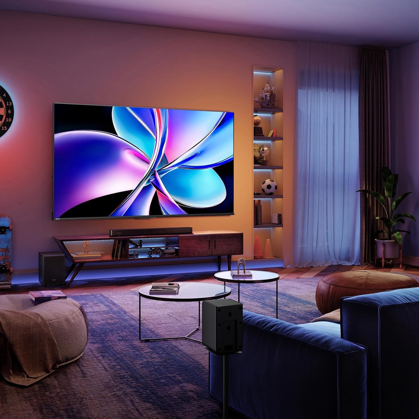 55" Class QD7 Series Mini-Led 4K UHD Smart Fire TV (55QD7QF, 2025 Model) - QLED, HDR10+, Dolby Vision, Dolby Atmos, Game Mode Plus, ALLM, Alexa Built in with Voice Remote, Streaming TV, Black