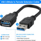 USB 3.0 USB Male a to Female a High Speed Standard USB Extension Cable - Extender to USB Hub,Black 8 Inch