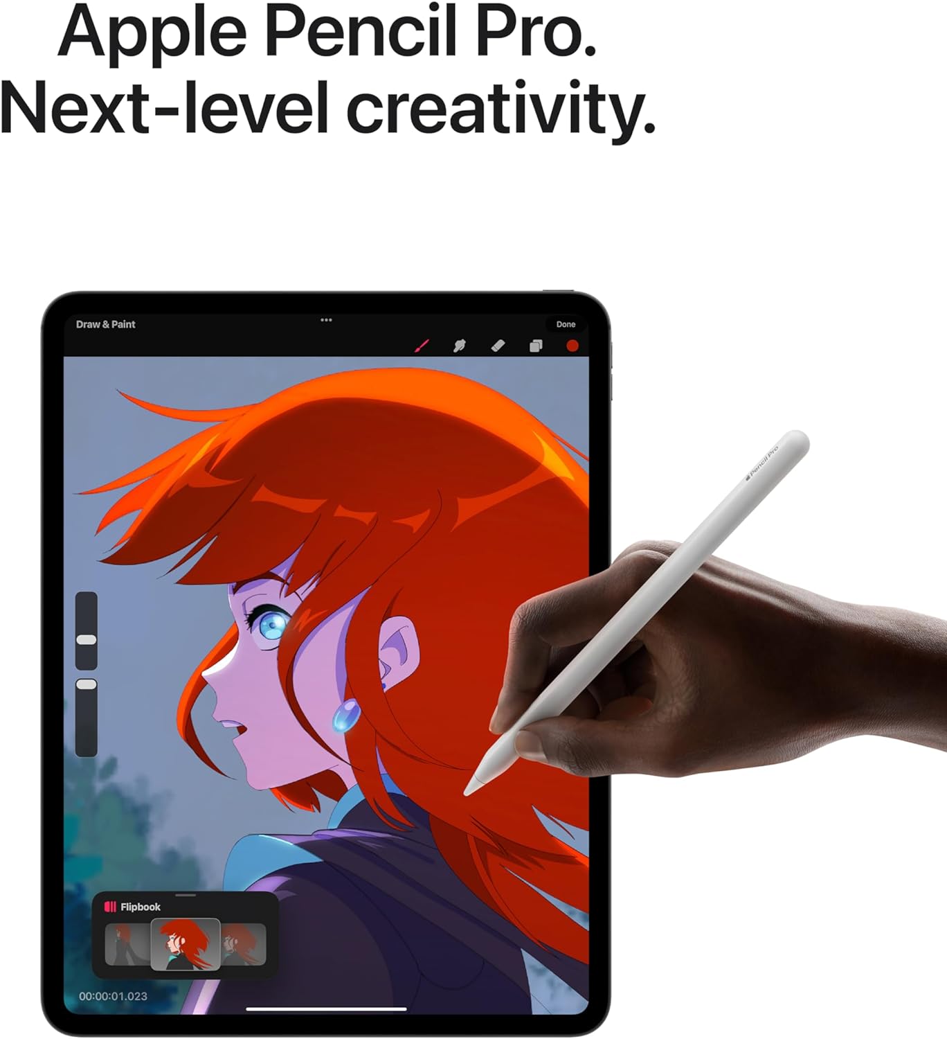 Pencil Pro: Advanced Tools, Pixel-Perfect Precision, Tilt and Pressure Sensitivity, and Industry-Leading Low Latency for Note-Taking, Drawing, and Art. Attaches, Charges, and Pairs Magnetically