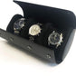 Watch Travel Case for Men Portable Watch Roll Organizer Box with Removable Velvet Pillow Holder (Brown)