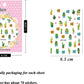 Nail Stickers for Women and Little Girls - 12 Sheets 3D Self-Adhesive DIY Nail Art Decoration Set Including Flowers Leaves Animals Plants Fruits Nail Decals for Woman Kids Girls