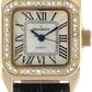 Women'S 14K Gold-Plated Tank Crystal Bezel Roman Numeral Black Leather Band Watch 3052BK