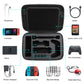 Deluxe Carrying Case for Nintendo Switch OLED & Nintendo Switch, Large Capacity Travel Storage Pouch for Switch Console & Accessories - Black