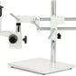 - SM-4NTP 7X-45X Simul-Focal Stereo Lockable Zoom Microscope on Dual Arm Boom Stand