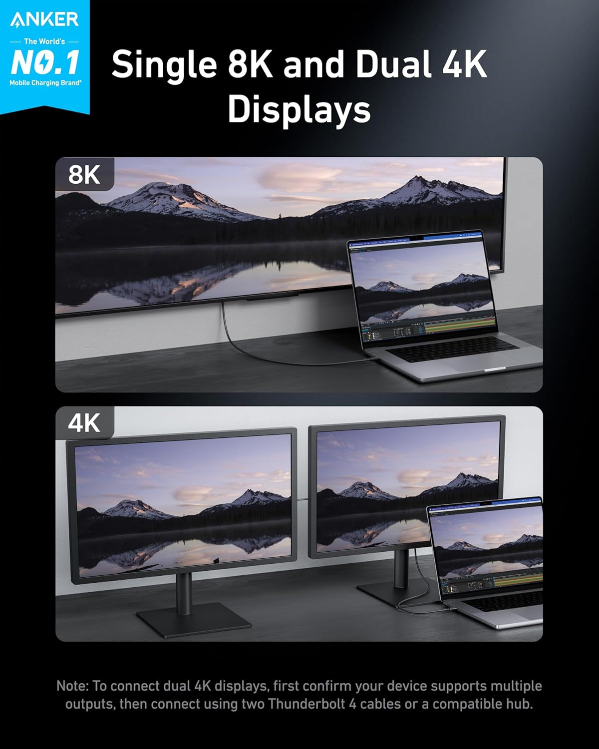 USB C Cable, Thunderbolt 4 Certified USB C to USB C Cable, 8K/4K Display/40Gbps Charging Cord Compatible with USB4, Thunderbolt 4/3, for Macbook, Iphone 16, and More (2.3 FT, 240W)