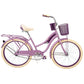 24" Nel Lusso Girls' Cruiser Bike, Purple Satin, Age 12+ Years