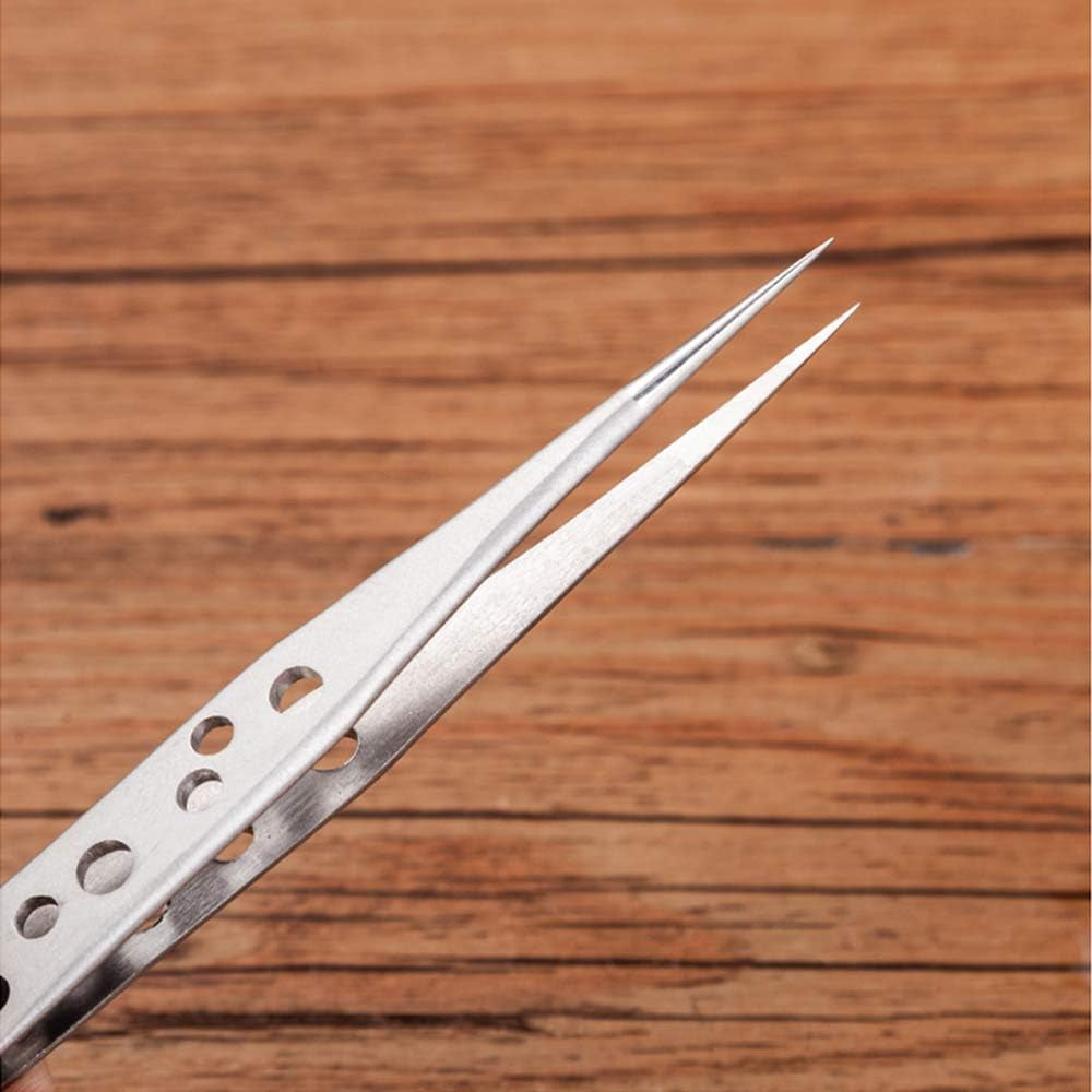 Stainless Steel Tweezers Precision Tweezer Tool Set for Electronics Repair, Crafting (5 Pcs)