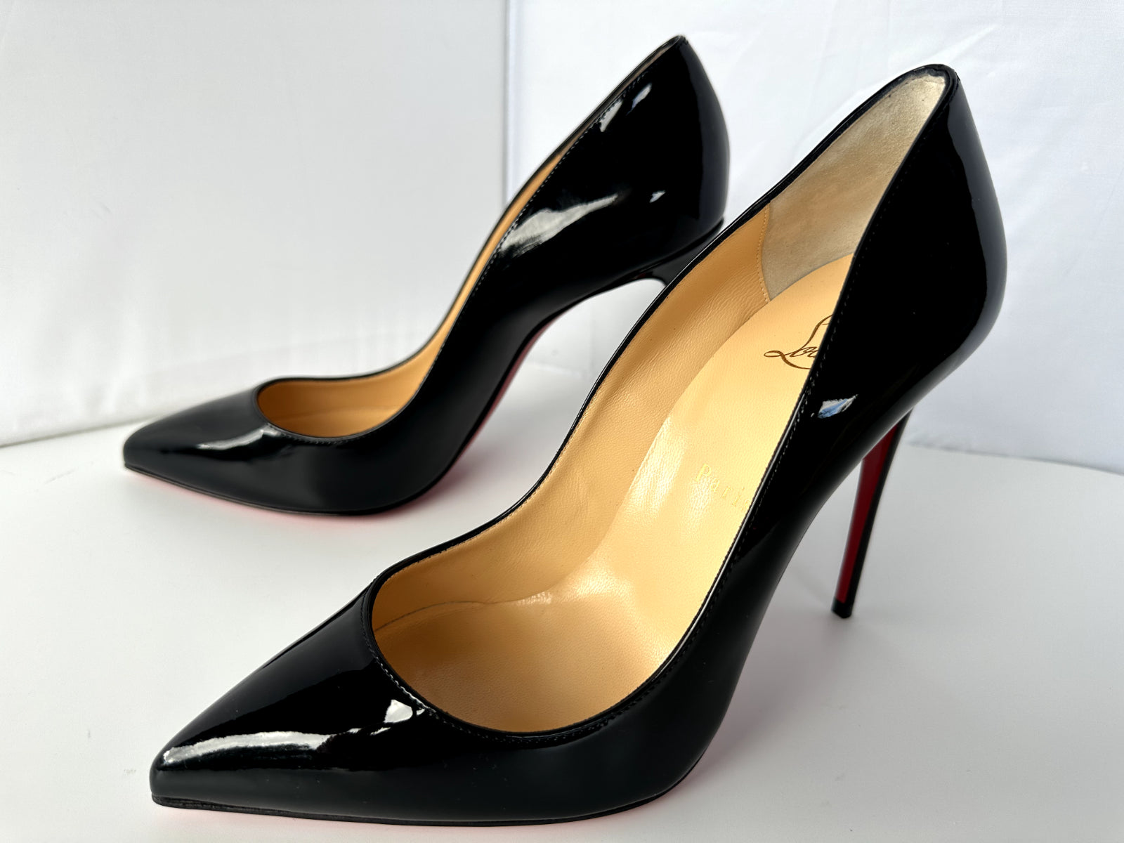 New Christian Louboutin Shoes so Kate 120MM Pumps Size 39 Black Patent Leather