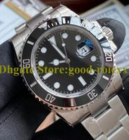 Mens Blue Black Green Ceramic Bezel Watch Automatic Cal.3135 Watches Men Dive Sport 904L Stainless Steel 3130 Yellow Gold VSF Wristwatches Diver'S 28800 Vph/Hz