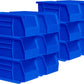 30230 Akrobins Plastic Hanging Stackable Storage Organizer Bin, 11-Inch X 5-Inch X 5-Inch, Blue, 12-Pack