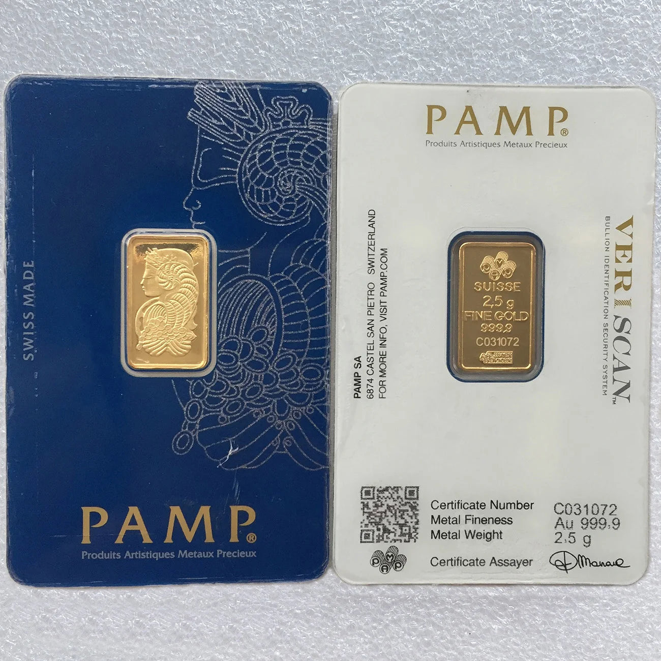 (Link 1) 1Oz/2.5G/5G/10G/20G/50G/100G Copper Bar 24K Gold Plated Bullion Ingot (Sealed Packaging) Non-Magnetic Unique Serial No.