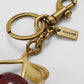 Authentic Coach Cherry Charm Keychain Glitter Resin and Metal Brass/Red Apple