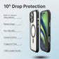 Influence Case for Iphone 16 Pro Max, Military Grade Drop Protection Slim Case for Iphone 16 Pro Max with Wrist Lanyard, Compatible with Magsafe, Crystal Clear Back Protective Case Cover