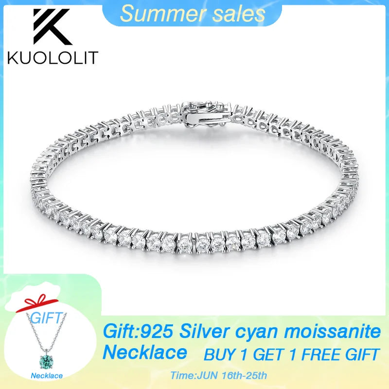 Lab Grown Diamonds Bracelets for Women Men 14K 10K 585 Solid Gold Tennis Bracelet Engagement Classic Christmas