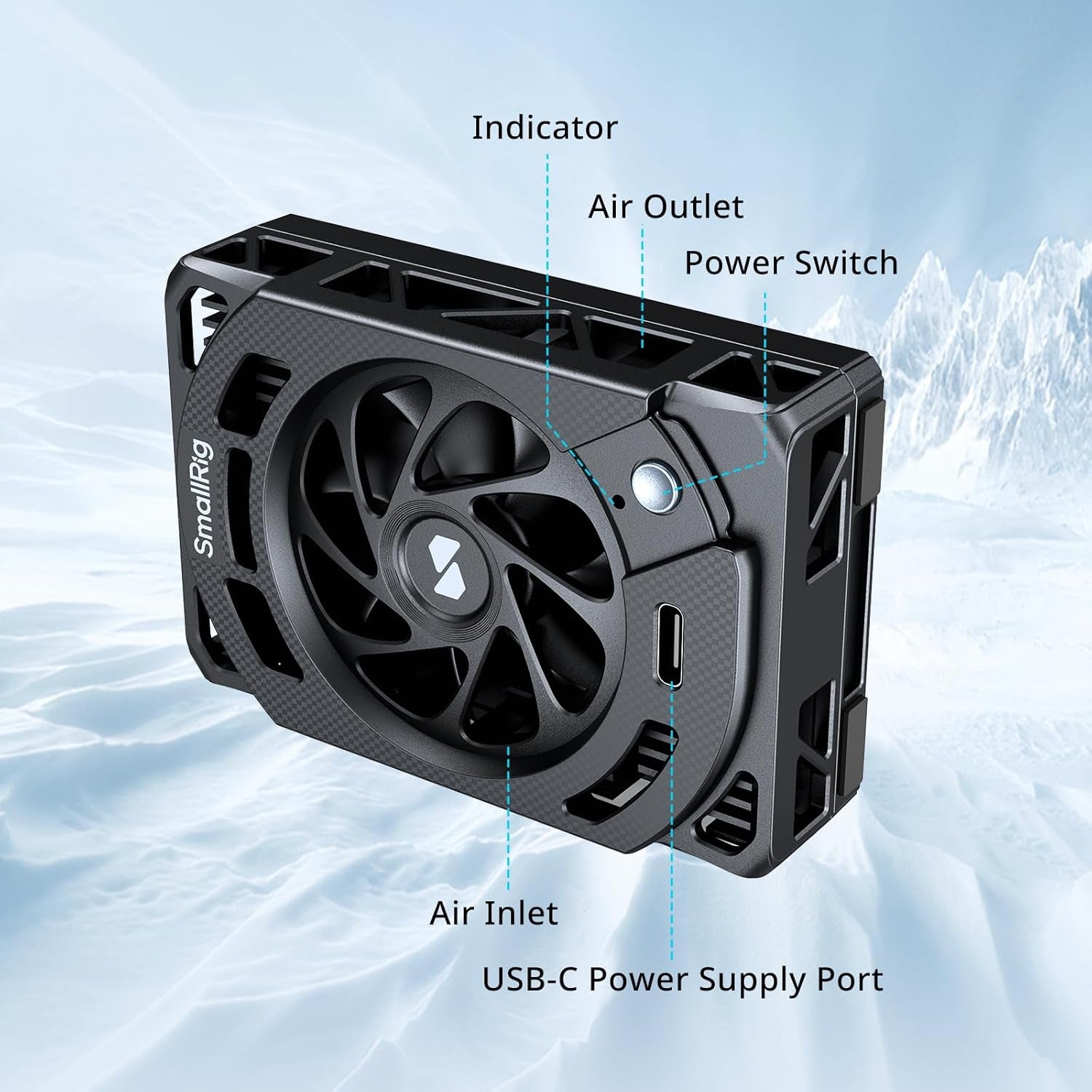 TEC Camera Cooling Fan for Sony Mirrorless Camera, External Camera Cooling System with TEC Cooling Module for ZV-E1/ZV-E10 II/ZV-E10/ZV-1/ZV-1F/A7 IV/A7S III/A7C/A7C II/A7CR/A6700/FX3/FX30