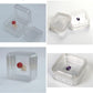 1Pc Floating Frame Box Coin Display Elasticity Membrane Jewelry Storage Box Dustproof for Bracelet Earring Antique Clear Floating Display Holder Elasticity Membrane Jewelry Storage Box (40Mm)